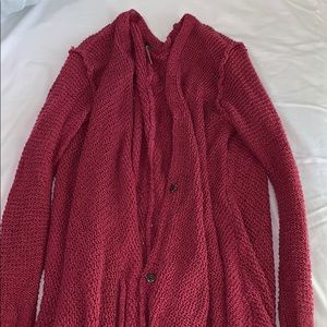 Free people pink knit cardigan